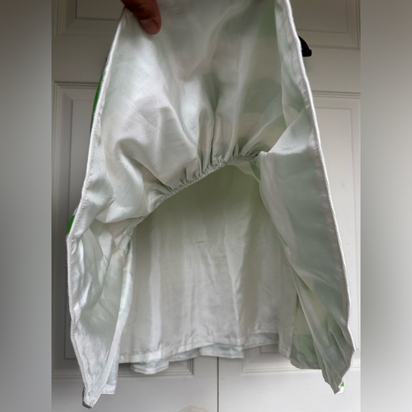 Kate Spade Señorita striped skirt cream green sprout stylish size 10 - Picture 7 of 16